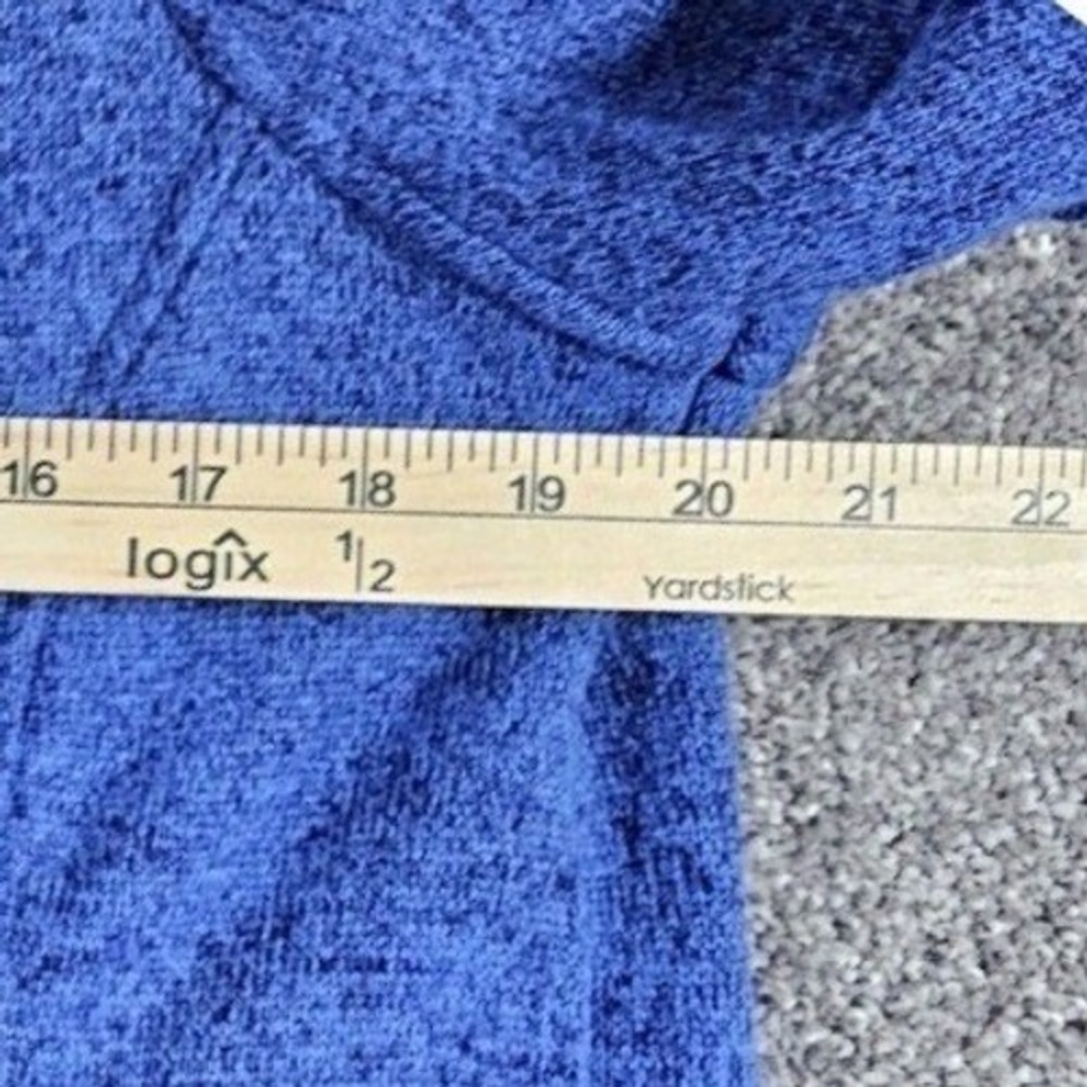 Avalanche Full Zip Sweater Jacket Womens Large Blue Marled Fleece Funnel Neck - Picture 6 of 15